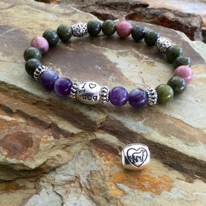 LOVE MY DOG GEMSTONE BRACELET